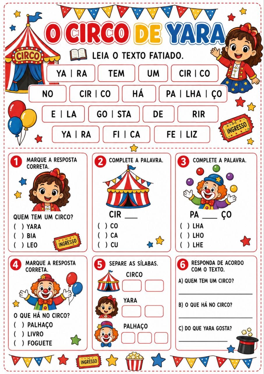 Exemplo de atividade pedagógica 6 do Kit de Textos Fatiados